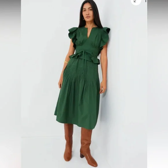 cotton sateen dress COTTON SATEEN SHORT SLEEVE DAY DRESS  Jason Wu Studio